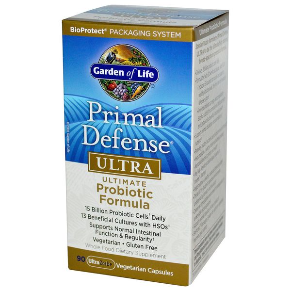 Пробіотична Формула Ультра, Primal Defense, Garden of Life, 90 гелевих капсул