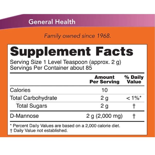 D-Маноза, D-Mannose, Now Foods, порошок 170 гр.