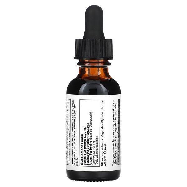 Экстракт семян грейпфрута, 100 мг, Grapefruit Seed Extract, Solaray, 30 мл