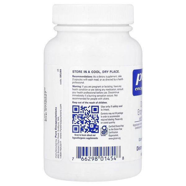 Пищеварительные ферменты Ультра с бетаином гидрохлоридом, Digestive Enzymes Ultra With Betaine HCl, Pure Encapsulations, 90 капсул