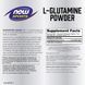 Глютамін в Порошку, L-Glutamine Powder, Now Foods, 170 гр.