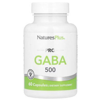 GABA (Гама-аміномасляна кислота), 500 мг, PRO GABA, Natures Plus, 60 капсул