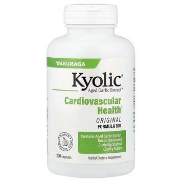 Экстракт чеснока, для сердечно-сосудистой системы, Aged Garlic Extract, Cardiovascular, Kyolic, 200 капсул