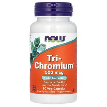 Хром, 500 мкг, Tri-Chromium, Now Foods, 90 вегетаріанських капсул