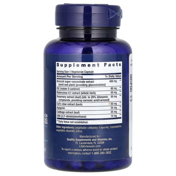 Экстракт крестоцветных тройного действия, Triple Action Cruciferous Vegetable Extract, Life Extension, 60 вегетарианских капсул