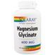 Магний Глицинат, Magnesium Glycinate, Solaray, 400 мг, 120 вегетарианских капсул