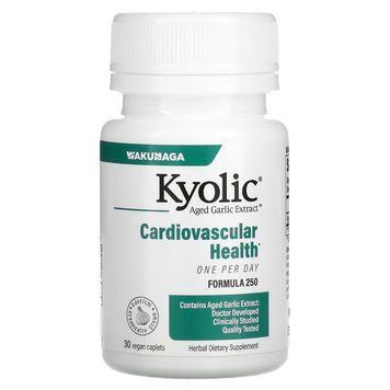 Экстракт чеснока, 1000 мг, Aged Garlic Extract, Cardiovascular, Kyolic, 30 веганских каплет