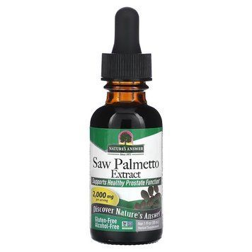 Екстракт Со Пальметто (Сереноя), 2000 мг, без спирту, Saw Palmetto Extract, Nature's Answer, 30 мл