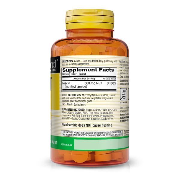 Ніацинамід 500мг, Niacinamide, Mason Natural, 100 таблеток