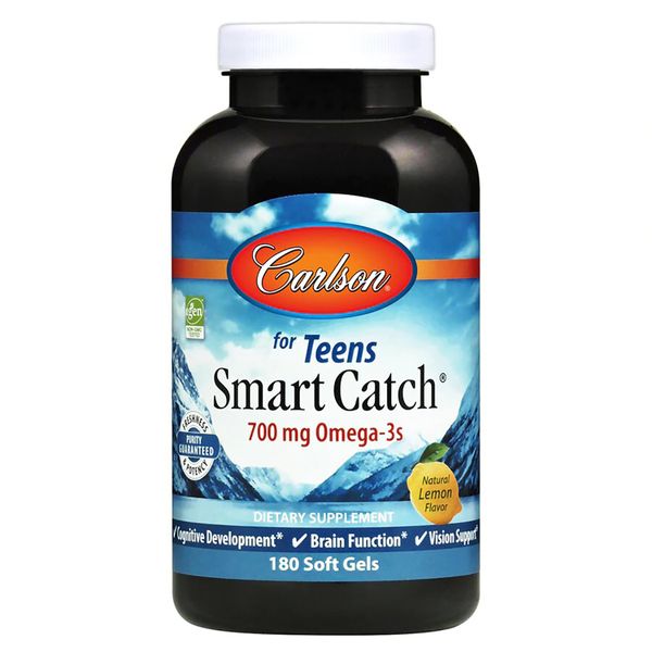 Омега-3 для Підлітків, Teens Smart Catch, Carlson, 180 желатинових капсул