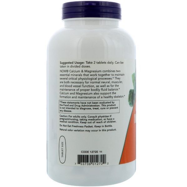Кальцій та Магній, Calcium & Magnesium, Now Foods, 250 Таблеток