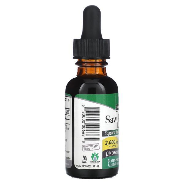 Екстракт Со Пальметто (Сереноя), 2000 мг, без спирту, Saw Palmetto Extract, Nature's Answer, 30 мл
