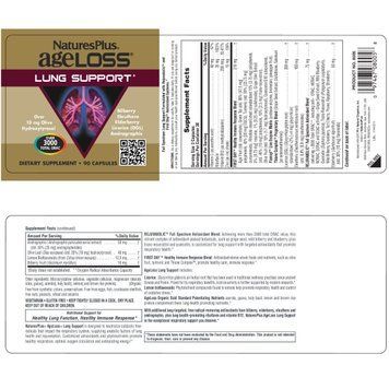 Комплекс Для Підтримки Легких, AgeLoss Lung Support, Natures Plus, 90 капсул