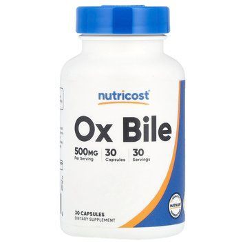 Бичача жовч, 500 мг, Ox Bile, Nutricost, 30 капсул