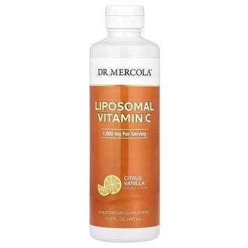 Вітамін C ліпосомальний, смак цитрусової ванілі, Liposomal Vitamin C, Dr. Mercola, 450 мл