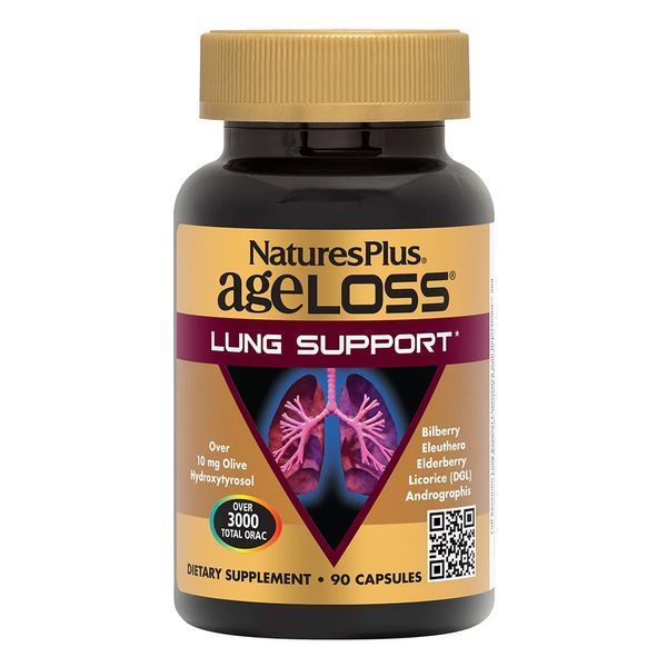 Комплекс Для Підтримки Легких, AgeLoss Lung Support, Natures Plus, 90 капсул