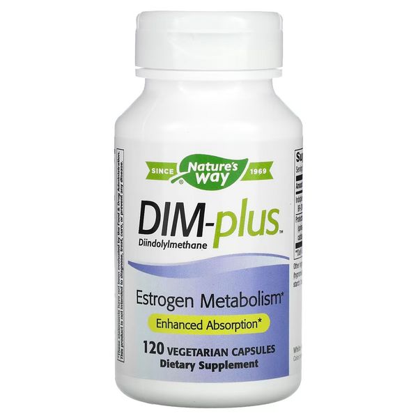 Метаболізм естрогенів, DIM-plus, Estrogen Metabolism, Nature's Way, 120 капсул