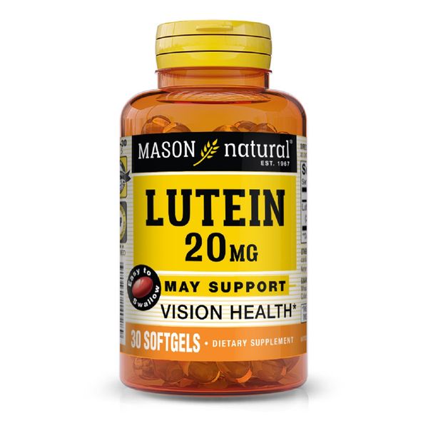 Лютеїн 20мг, Lutein, Mason Natural, 30 гелевих капсул