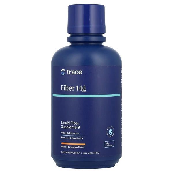 Клетчатка, вкус апельсина и мандарина, Fiber, Trace Minerals, 444 мл