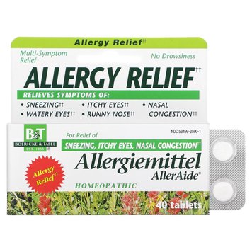 Засіб від алергії, Allergy Relief, Allergiemittel AllerAide, Boericke & Tafel, 40 таблеток