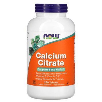 Цитрат Кальцію, Calcium Citrate Caps, Now Foods, 250 Таблеток