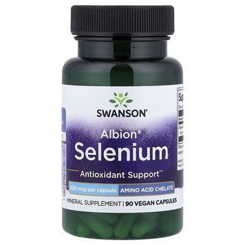 Селен, 200 мкг, Albion Selenium, Swanson, 90 веганських капсул