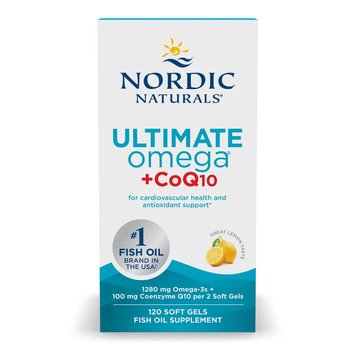 Риб'ячий жир + Коензим Q10, 1000 мг, Nordic Naturals, Ultimate Omega + CoQ10, 120 капсул