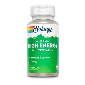 Мультивитамины, Once Daily High Energy, Solaray, 30 вегетарианских капсул