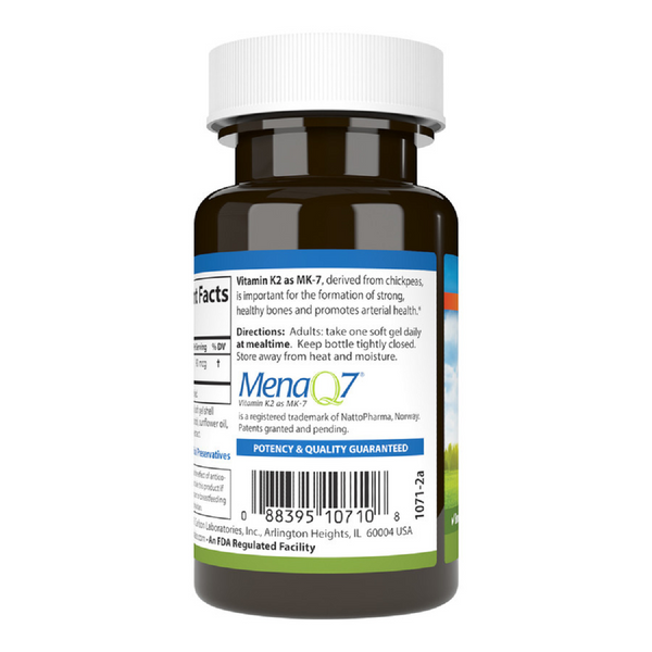 Вітамін K2, MK-7, 90 мкг, Vitamin K2 як MK-7, Carlson, 60 желатинових капсул