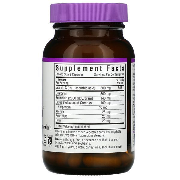 Кверцетин, Super Quercetin, Bluebonnet Nutrition, 60 вегетаріанських капсул