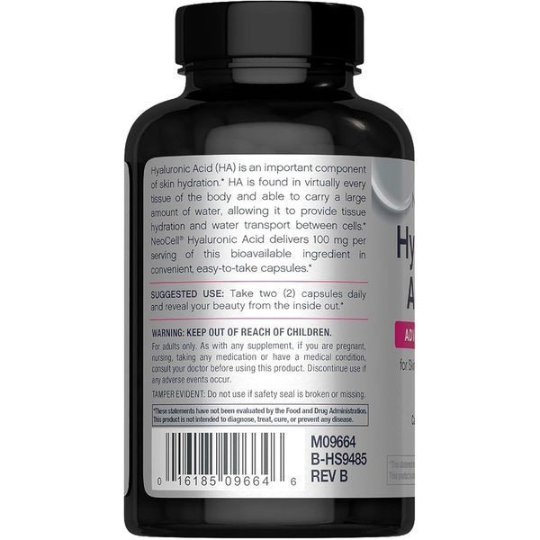 Гіалуронова кислота, Hyaluronic Acid, 100 мг, Neocell, 60 капсул