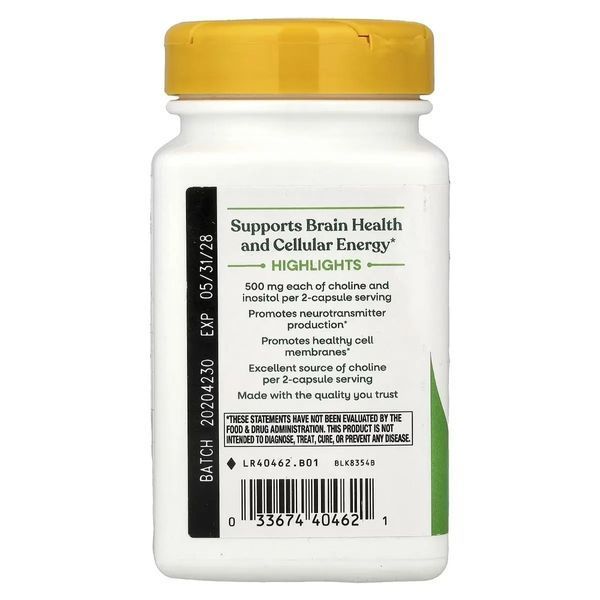 Холін та інозитол, 1000 мг, Choline & Inositol, Nature's Way, 100 капсул