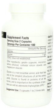 Гліцин 500 мг, Source Naturals, 200 капсул