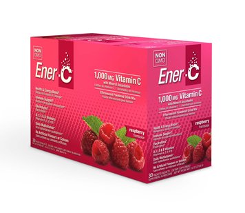 Вітамінний Напій для Підвищення Імунітету, Смак Малини, Vitamin C, Ener-C, 30 пакетиків