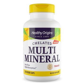 Хелатные Мультиминералы без железа, Chelated Multi Mineral, Iron Free, Healthy Origins, 120 вегетарианских капсул