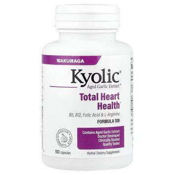 Екстракт часнику для здоров'я серця, Aged Garlic Extract, Formula 108, Kyolic, 100 капсул