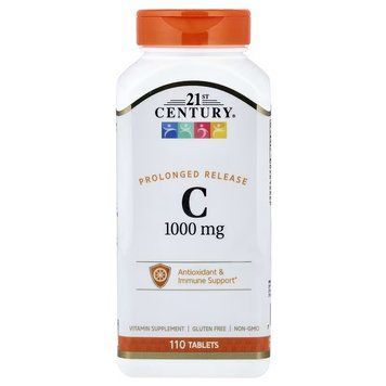 Вітамін C, 1000 мг, пролонгованої дії, Vitamin C, 21st Century, 110 таблеток
