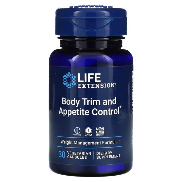 Стройність тіла та контроль апетиту, Body Trim and Appetite Control, Life Extension, 30 вегетаріанських капсул