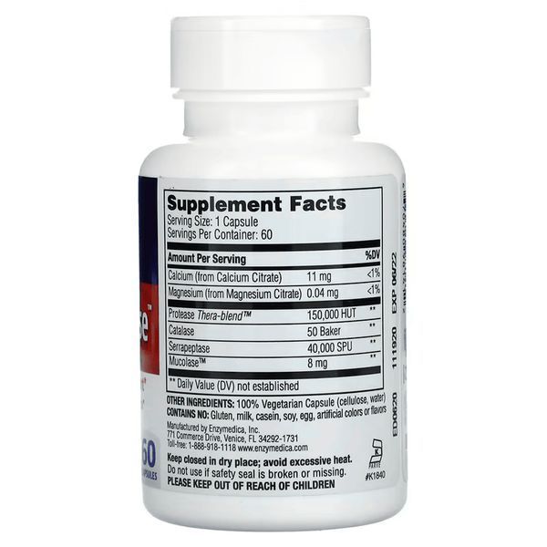 Ферменти для імунної системи, Enzyme Defense, Enzymedica, 60 капсул