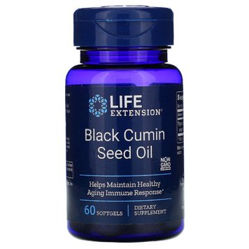 Масло насіння чорного кмину, Black Cumin Seed Oil, Life Extension, 60 капсул