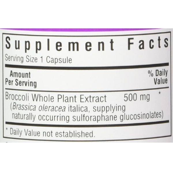 Екстракт Брокколі 500 мг, Broccoli Active, Bluebonnet Nutrition, 60 вегетаріанських капсул