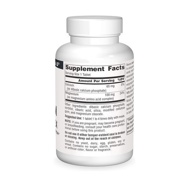 Магній Хелат, 100 мг, Magnesium Chelate Complex, Source Naturals, 100 таблеток