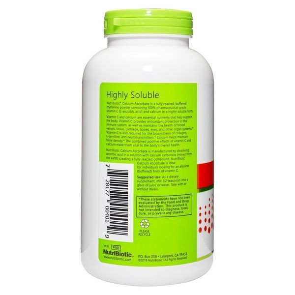 Аскорбат кальцію, Immunity, Calcium Ascorbate, NutriBiotic, 454 г