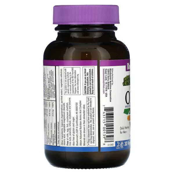 Чоловічі Мультівітаміни, Men's One, Bluebonnet Nutrition, 30 рослинних капсул