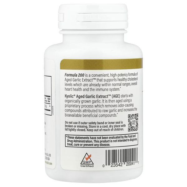 Экстракт чеснока, для сердечно-сосудистой и иммунной системы, Aged Garlic Extract, Cardiovascular&Immune,  Kyolic, 60 капсул