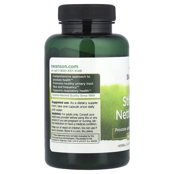 Корінь кропиви, 500 мг, Stinging Nettle Root, Swanson, 100 капсул