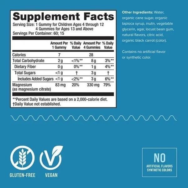 Магний, вкус малина лимон, CALM, Magnesium Supplement, Natural Vitality, 60 жевательных конфет