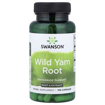 Дикий Ямс, Wild Yam Root, Swanson, 100 капсул
