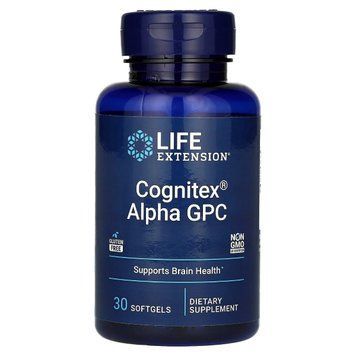 Поддержка памяти и когнитивной функции, Cognitex Alpha GPC, Life Extension, 30 гелевых таблеток