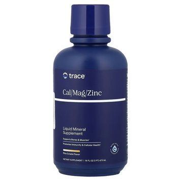 Рідкий кальцій, магній, цинк та вітамін D3, смак піна колади, Liquid Cal Mag Zinc Vitamin D3, Trace Minerals, 473 мл